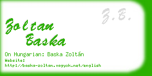 zoltan baska business card